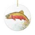 Load image into Gallery viewer, Watercolor Cutthroat Trout Ceramic Ornament