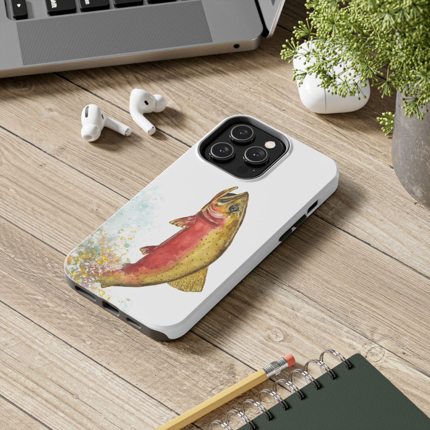 Cutthroat Trout Watercolor Phone Cases