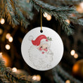 Load image into Gallery viewer, Hey Santa Watercolor Ceramic Ornament