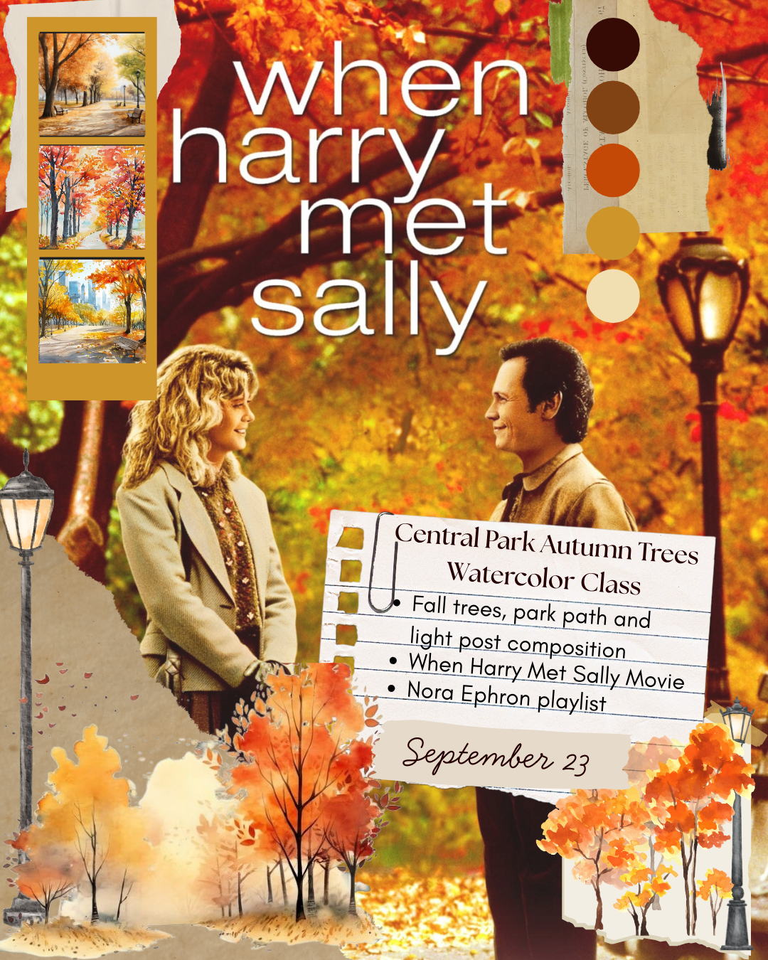 When Harry Met Sally Beginners Watercolor Class at Island Lake Inn