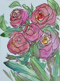 Load image into Gallery viewer, June Flower Series: Watercolor + Ink Roses