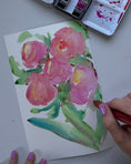 Load image into Gallery viewer, June Flower Series: Watercolor + Ink Roses