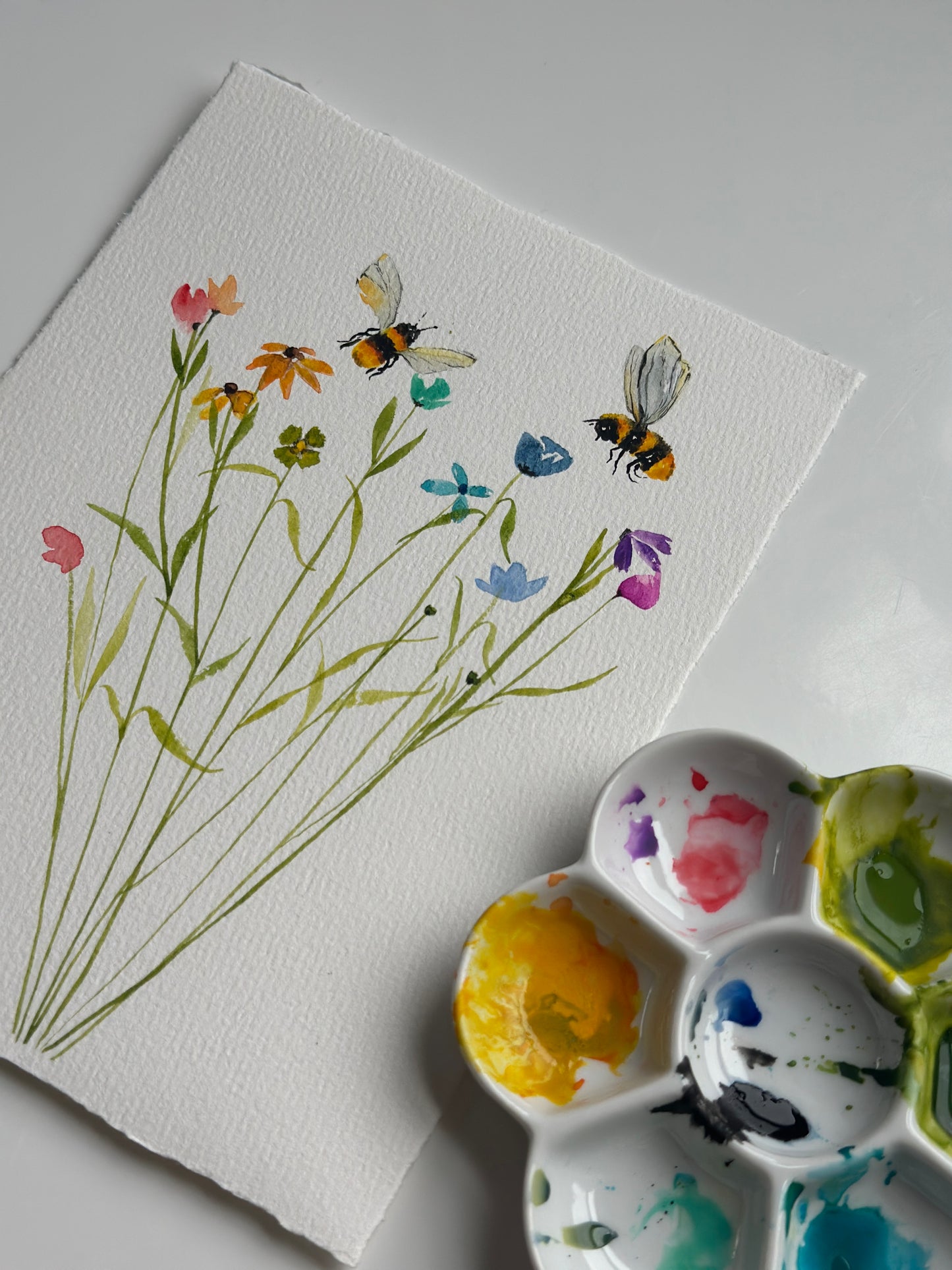 Queen Bee & Blooms Beginners Watercolor Class