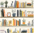 Load image into Gallery viewer, She's Got Mail Books on a Bookshelf Watercolor Class