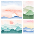 Load image into Gallery viewer, Watercolor Mountain Landscape Beginners Class
