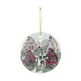 Load image into Gallery viewer, Diane's Winter Walk Watercolor Ceramic Ornament
