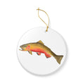 Load image into Gallery viewer, Watercolor Trout Ceramic Ornament
