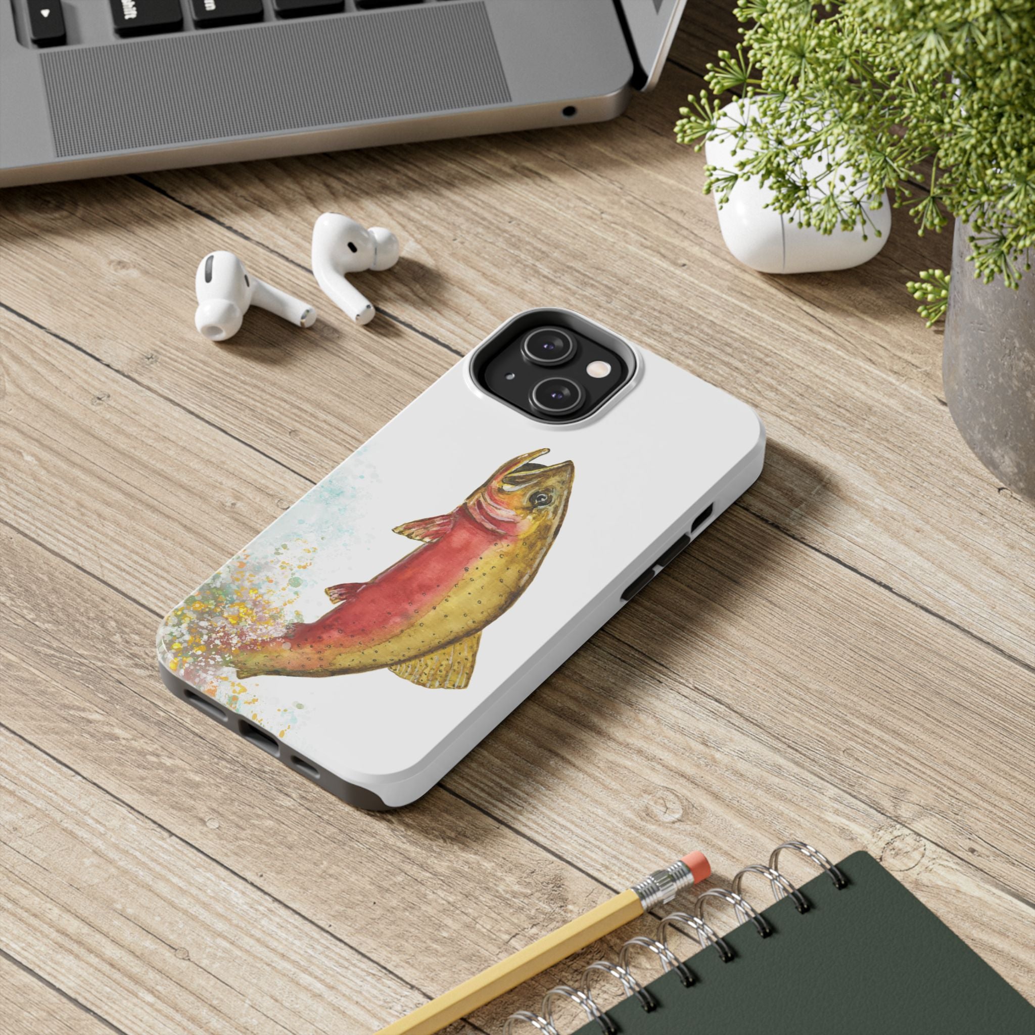 Cutthroat Trout Watercolor Phone Cases