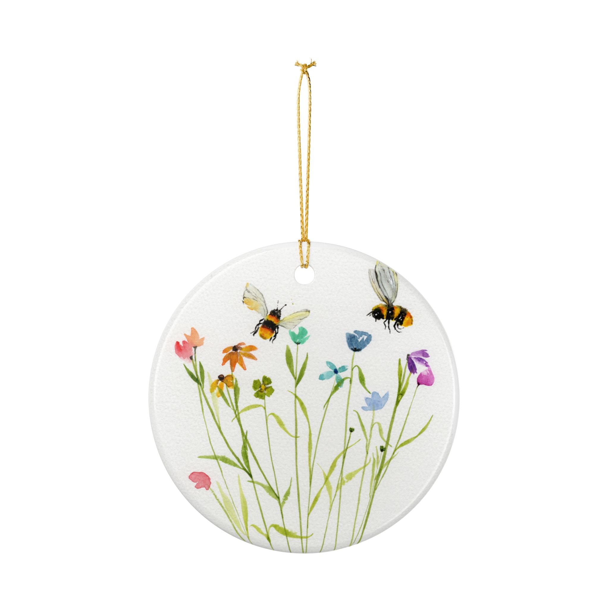 Beecause I Miss You Watercolor Ceramic Ornament