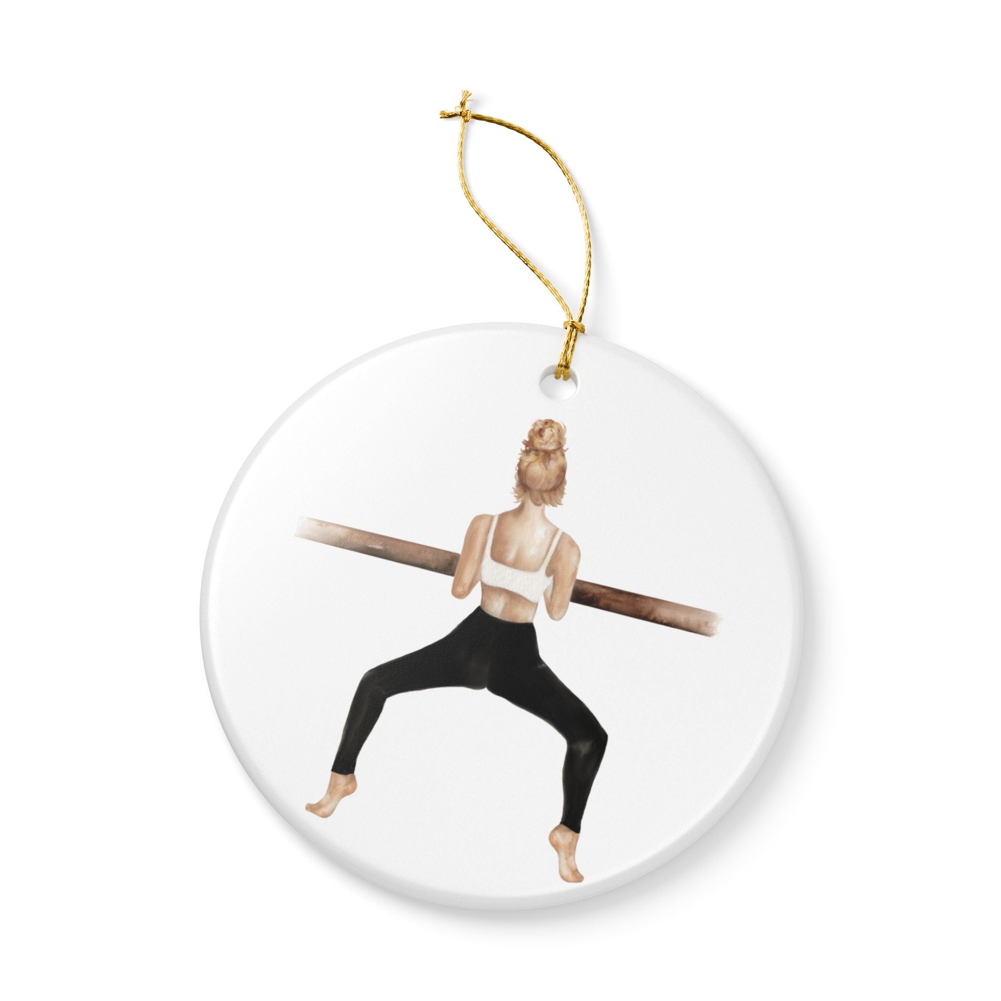 Shake and Barre Ceramic Ornament