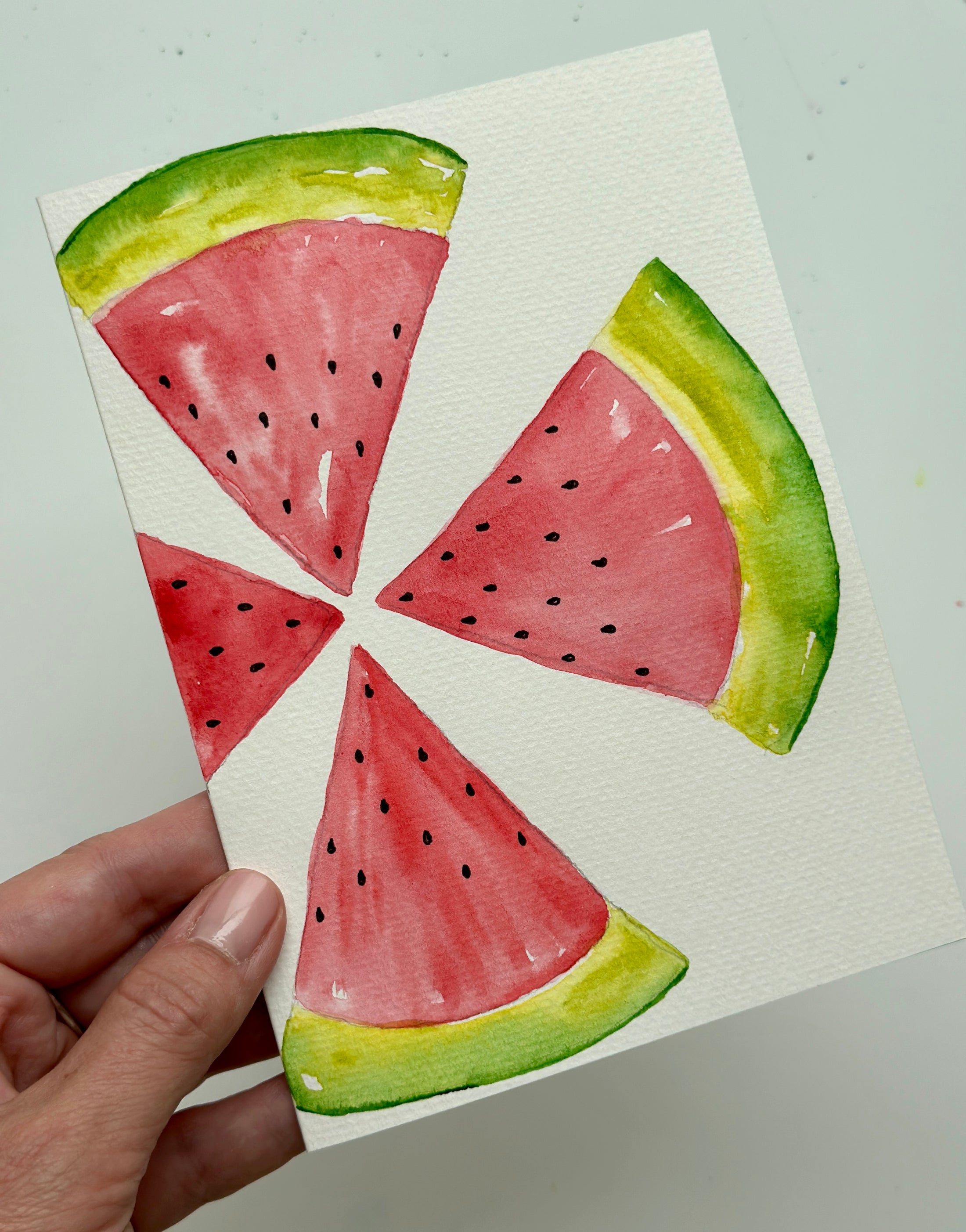 Fruit Study 1 Watermelon and Kiwi Beginners Watercolor Class