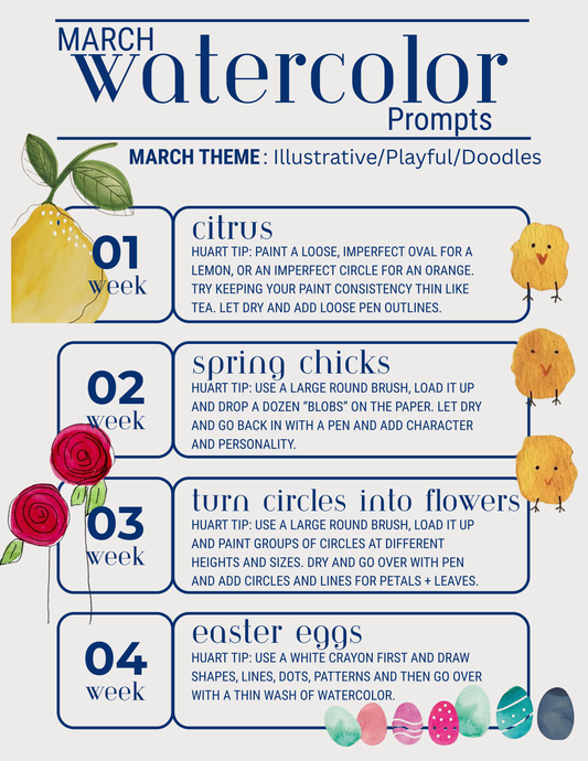 March Watercolor Challenge