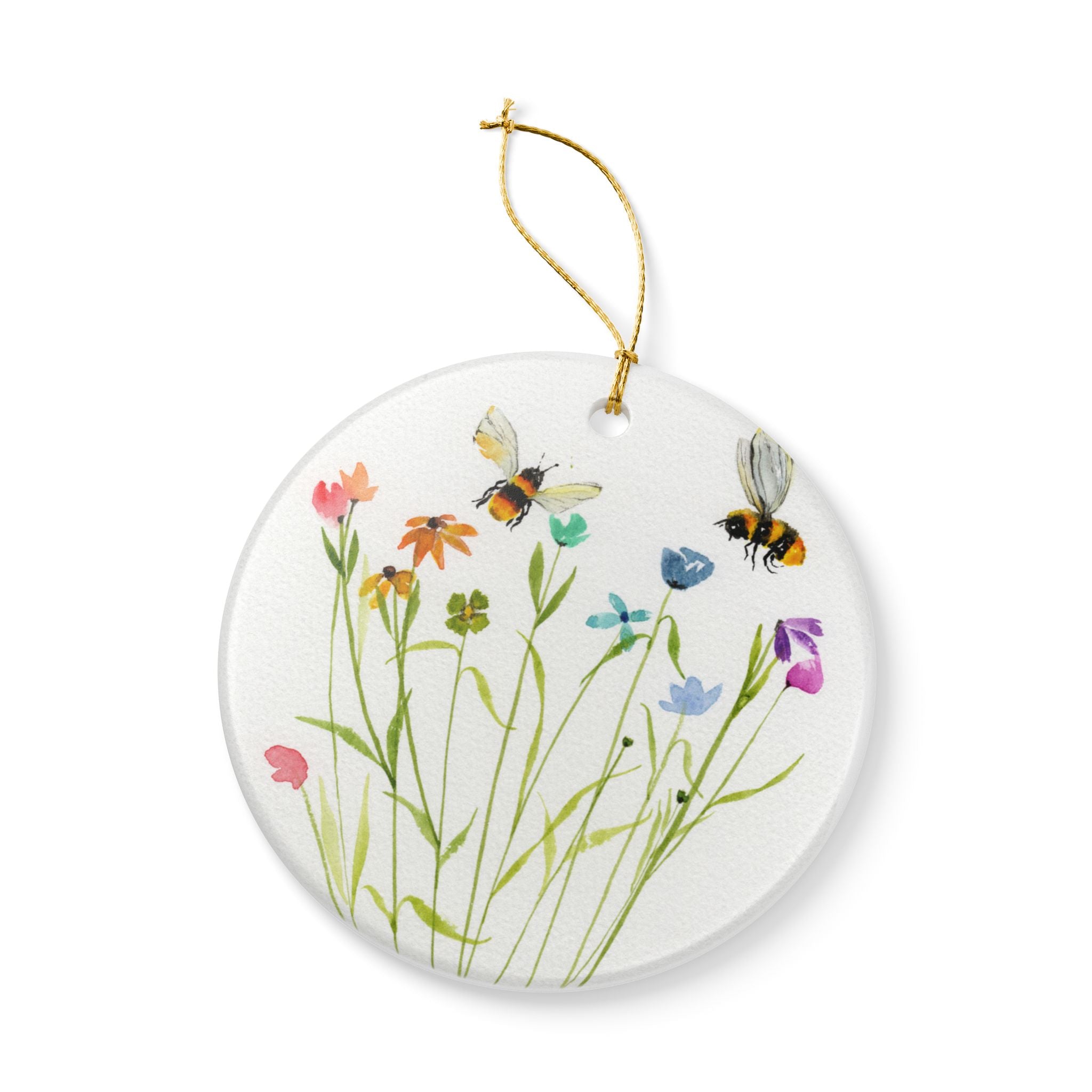 Beecause I Miss You Watercolor Ceramic Ornament