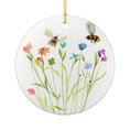 Load image into Gallery viewer, Beecause I Miss You Watercolor Ceramic Ornament
