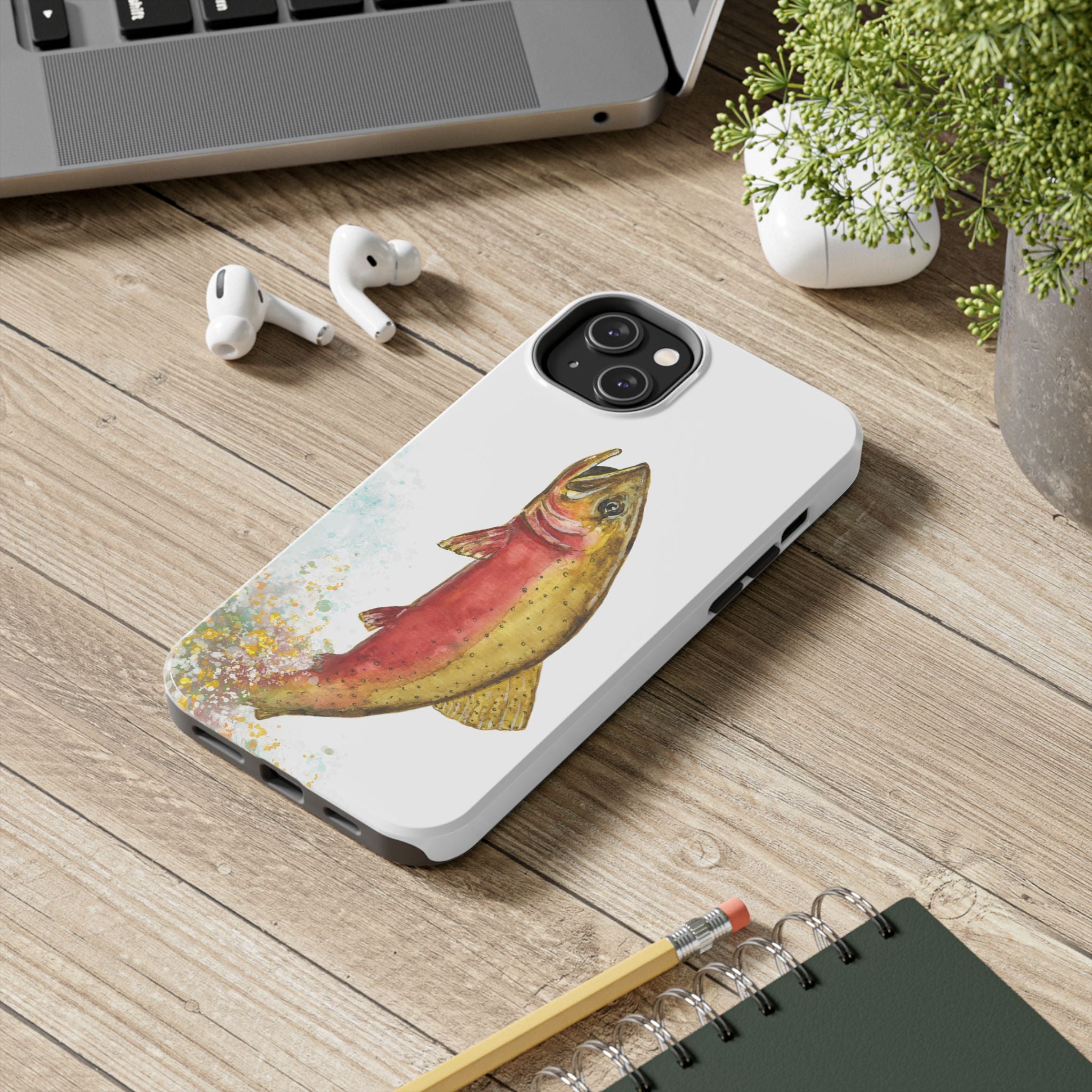 Cutthroat Trout Watercolor Phone Cases