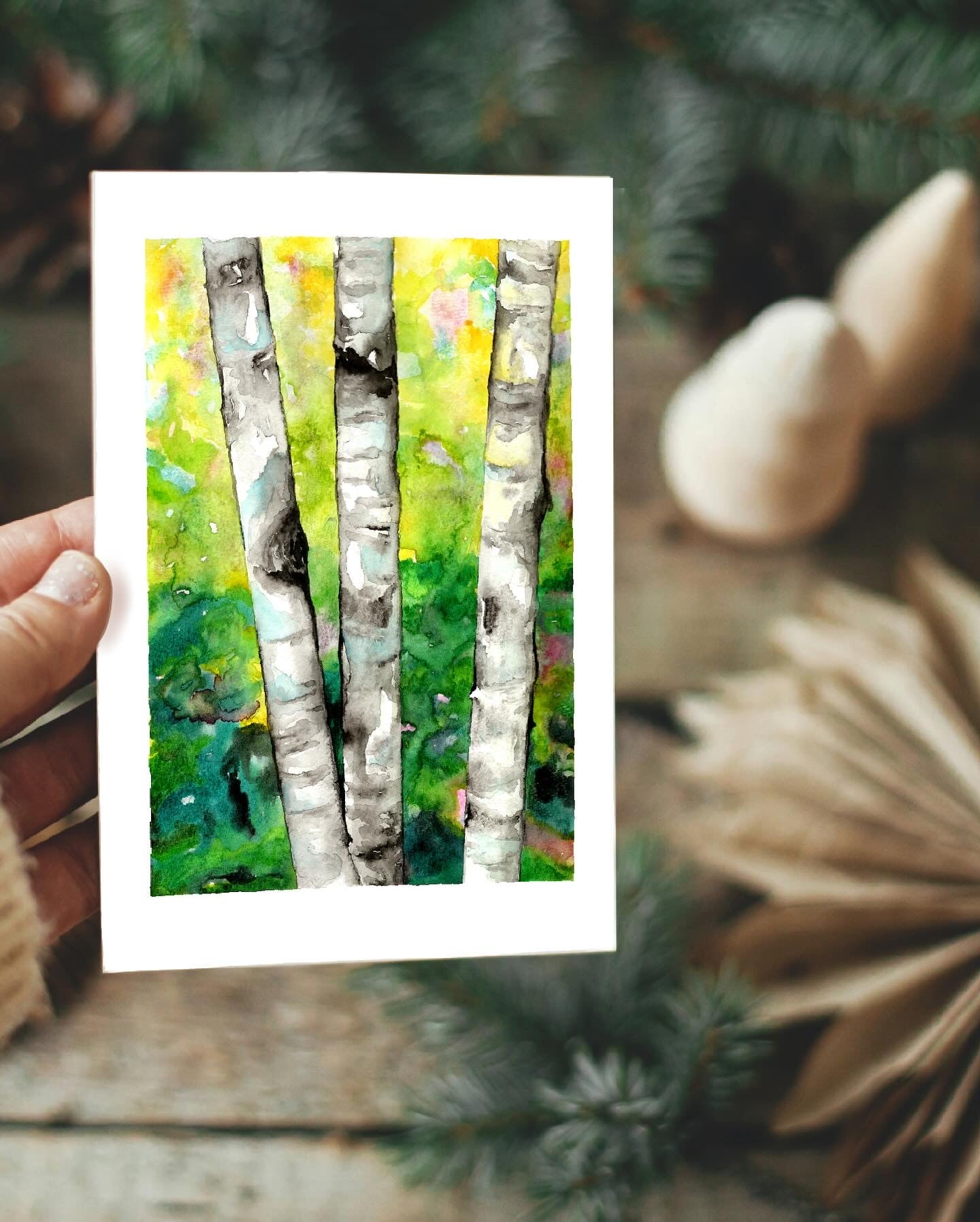 Swinger of Birches Greeting Card
