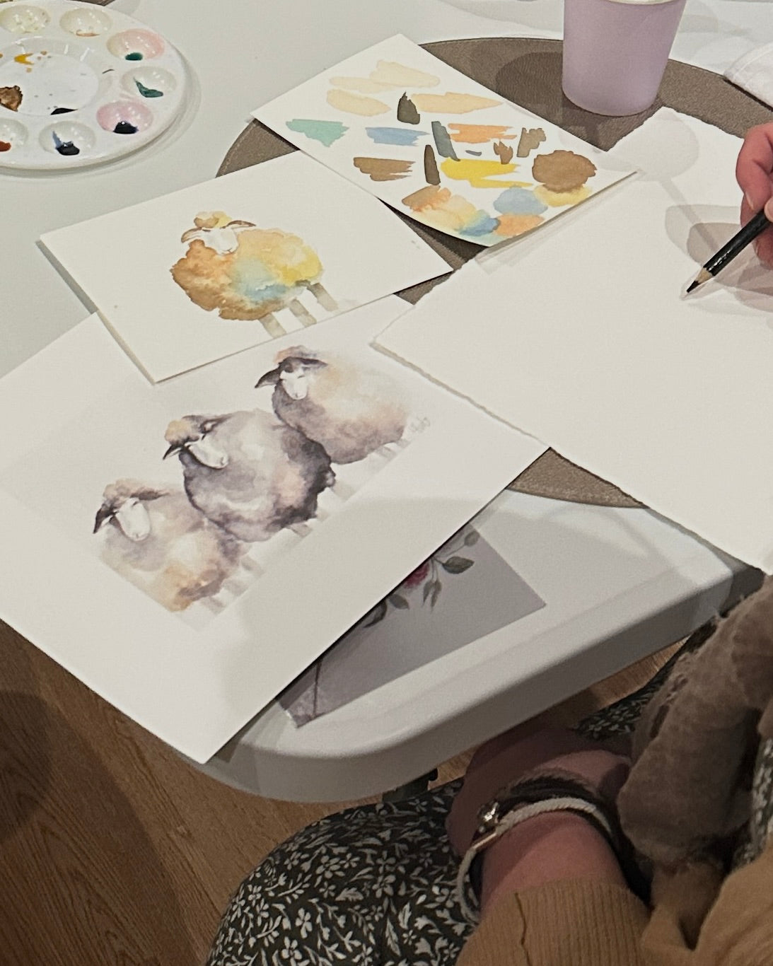 Watercolor Sheep Class