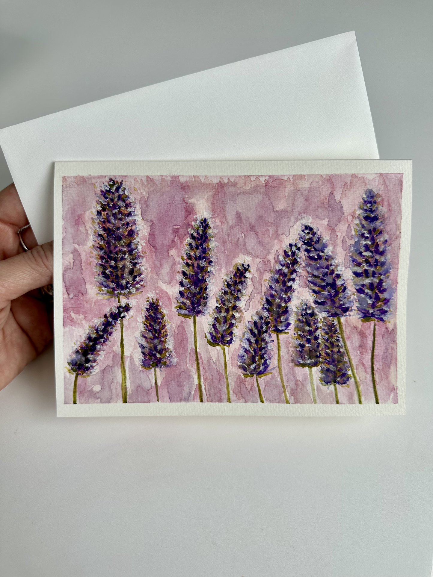 "Lavender" Original Watercolor Card