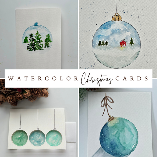 Christmas Cards with Metallic Watercolor Class at Island Lake Inn