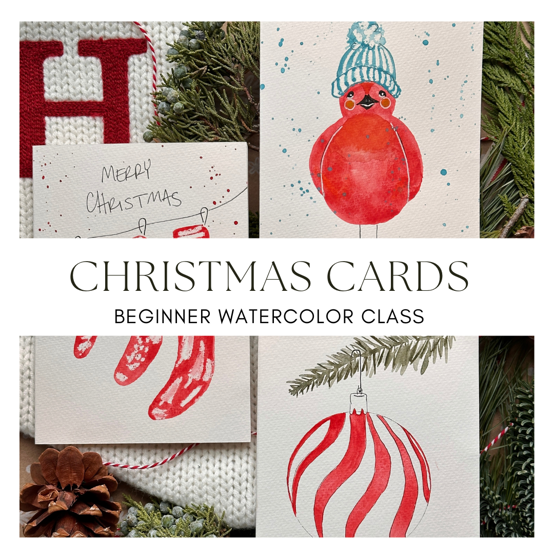 Christmas Cards Watercolor Class at Island Lake Inn