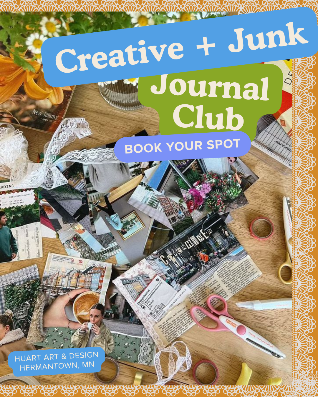 Junk Journal Club at Studio HuArt September 8, 2026