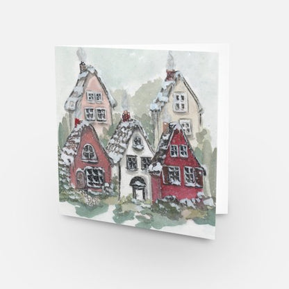 Diane's Winter Walk Watercolor Greeting Card