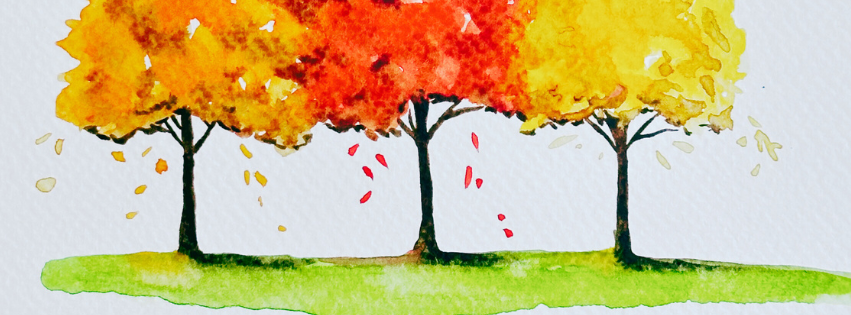 Fall Trees Watercolor Class at The Duluth Tap Exchange