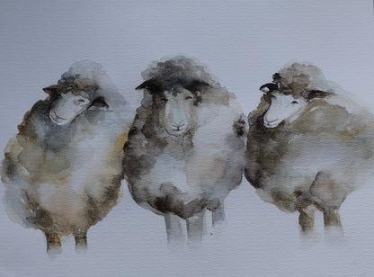 Billy, Goat and Gruff Beginner's Watercolor Sheep Class