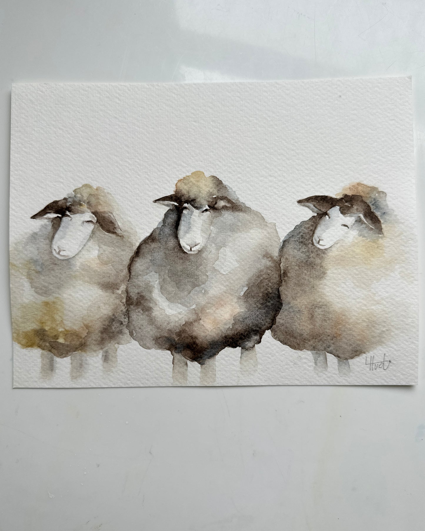 Billy, Goat and Gruff Beginner's Watercolor Sheep Class