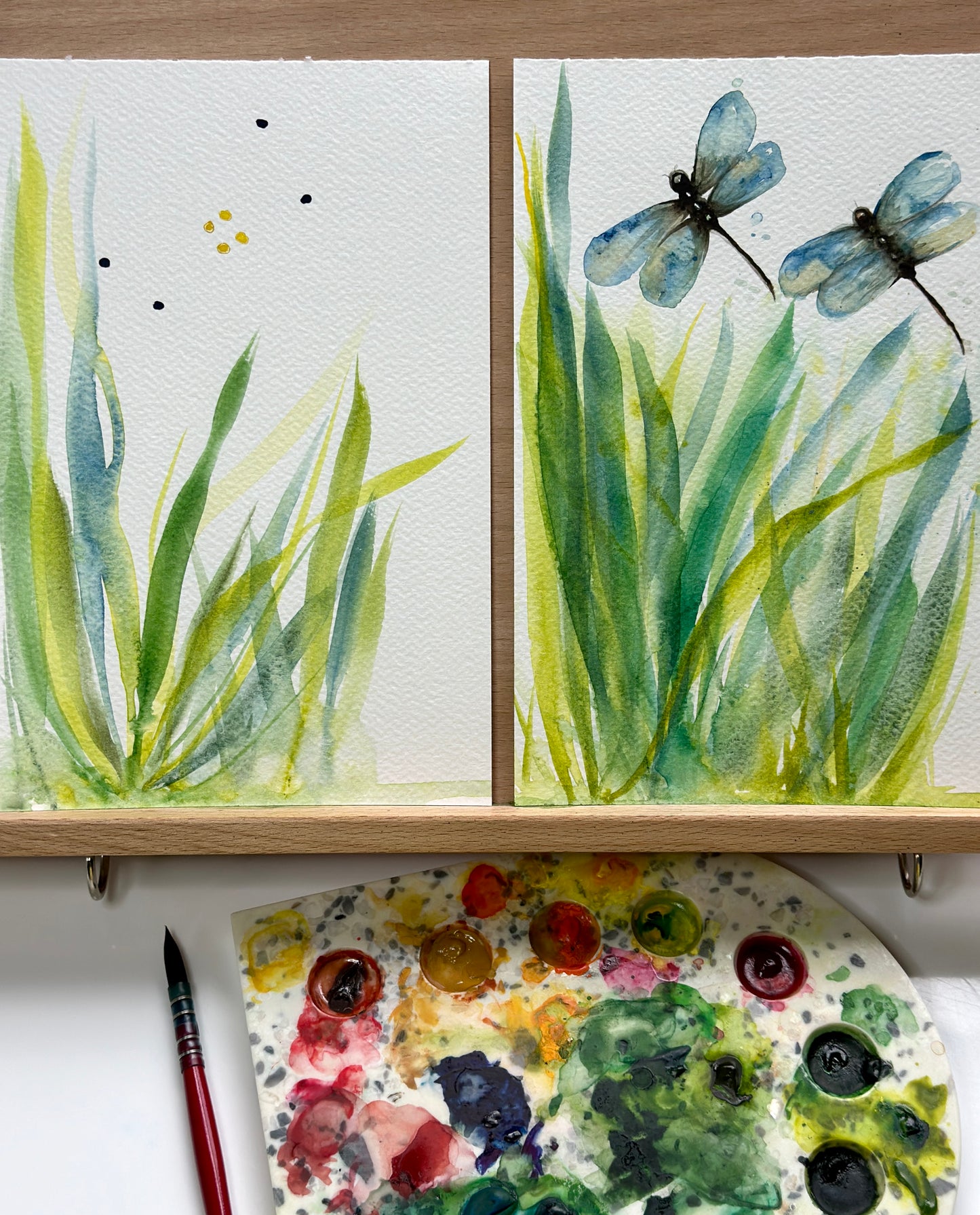 Dragonflies and Wildgrasses Watercolor Class at Island Lake Inn