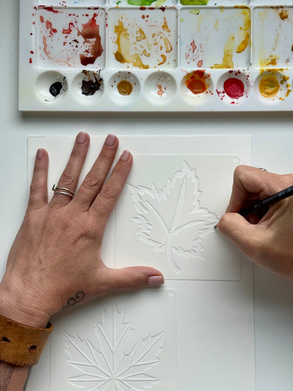 Fall Leaves Watercolor Class at The Duluth Tap Exchange