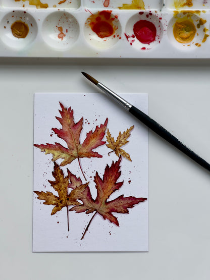 Fall Leaves Watercolor Class at The Duluth Tap Exchange