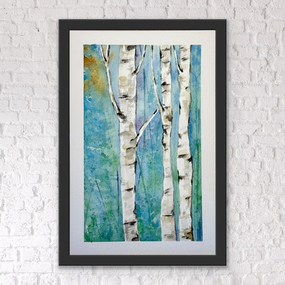 Birch Trees Beginner's Watercolor Class at Island Lake Inn