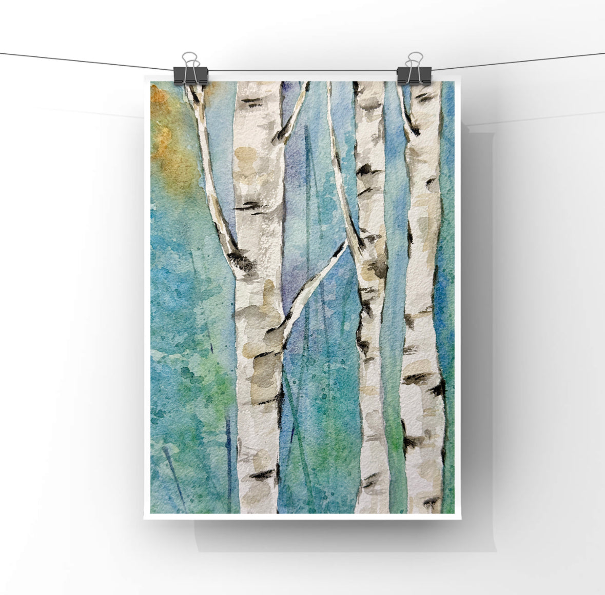 Birch Trees Beginner's Watercolor Class at Island Lake Inn