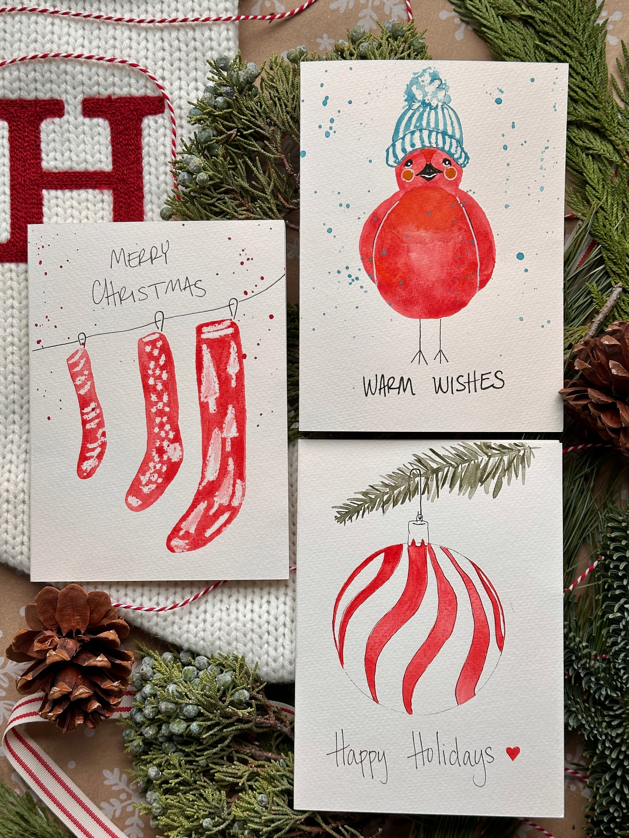 Christmas Cards Watercolor Class at Island Lake Inn