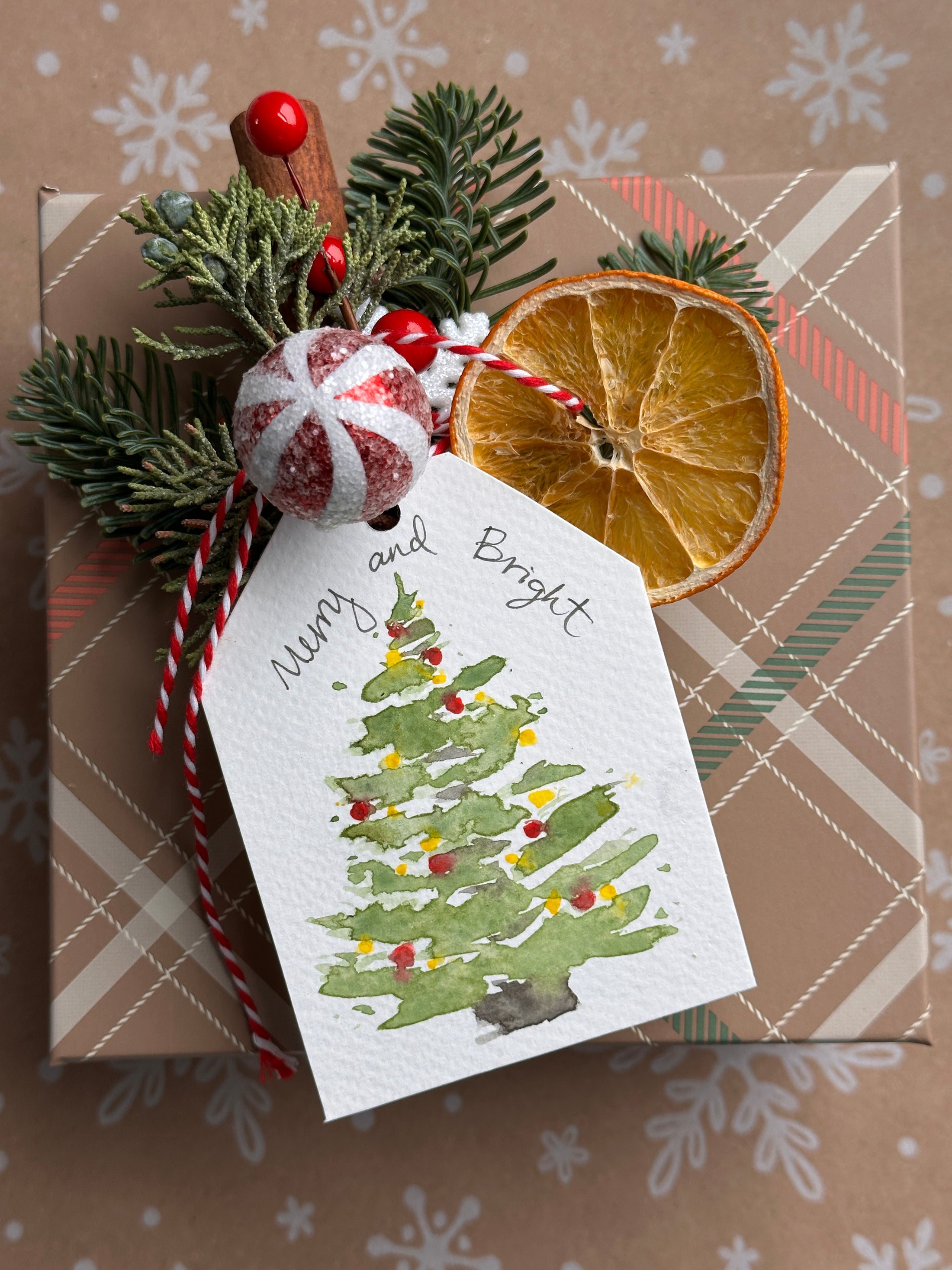 Christmas Cottage Watercolor Gift Tag Class