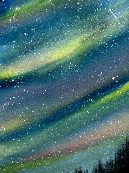 Aurora Forest Watercolor Class at Island Lake Inn