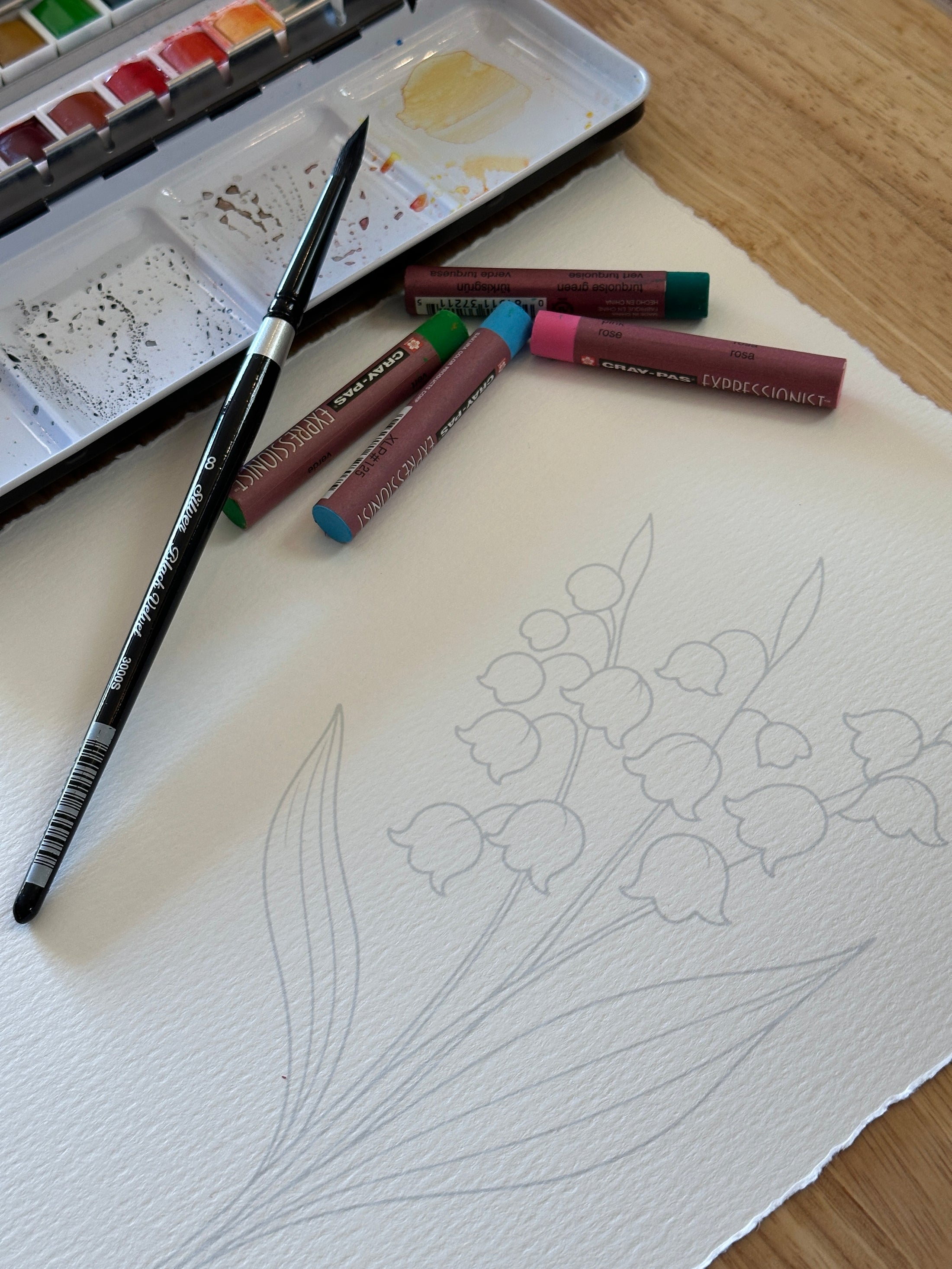 May Flower Mixed Media Beginners Class