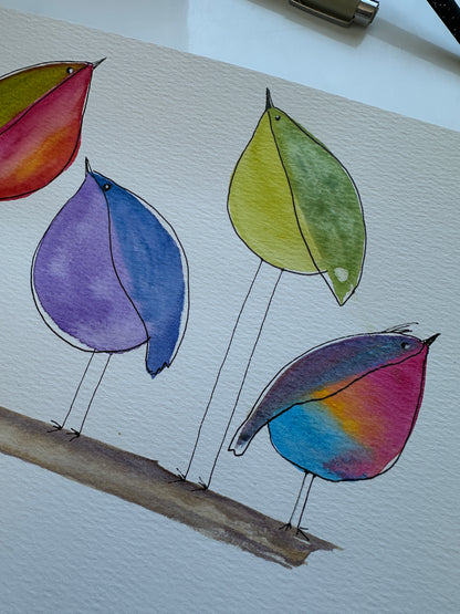 Spring Birdies Beginner's Watercolor Class at Island Lake Inn