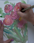 Load image into Gallery viewer, June Flower Series: Watercolor + Ink Roses
