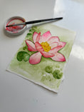 Load image into Gallery viewer, Lotus Flower Beginner's Watercolor Class | A HuArt + Sober Women Duluth Collab
