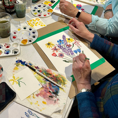 Wildflowers and Waffles Watercolor Class at Superior Waffles May 13, 2024
