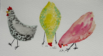 Spring Chickens Watercolor Class at the Duluth Tap Exchange