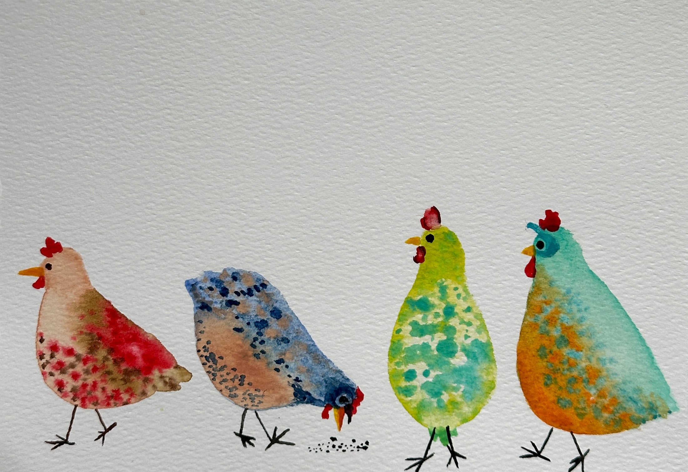 Spring Chickens Watercolor Class at the Duluth Tap Exchange