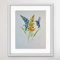 Load image into Gallery viewer, Hummingbird and Snapdragons
