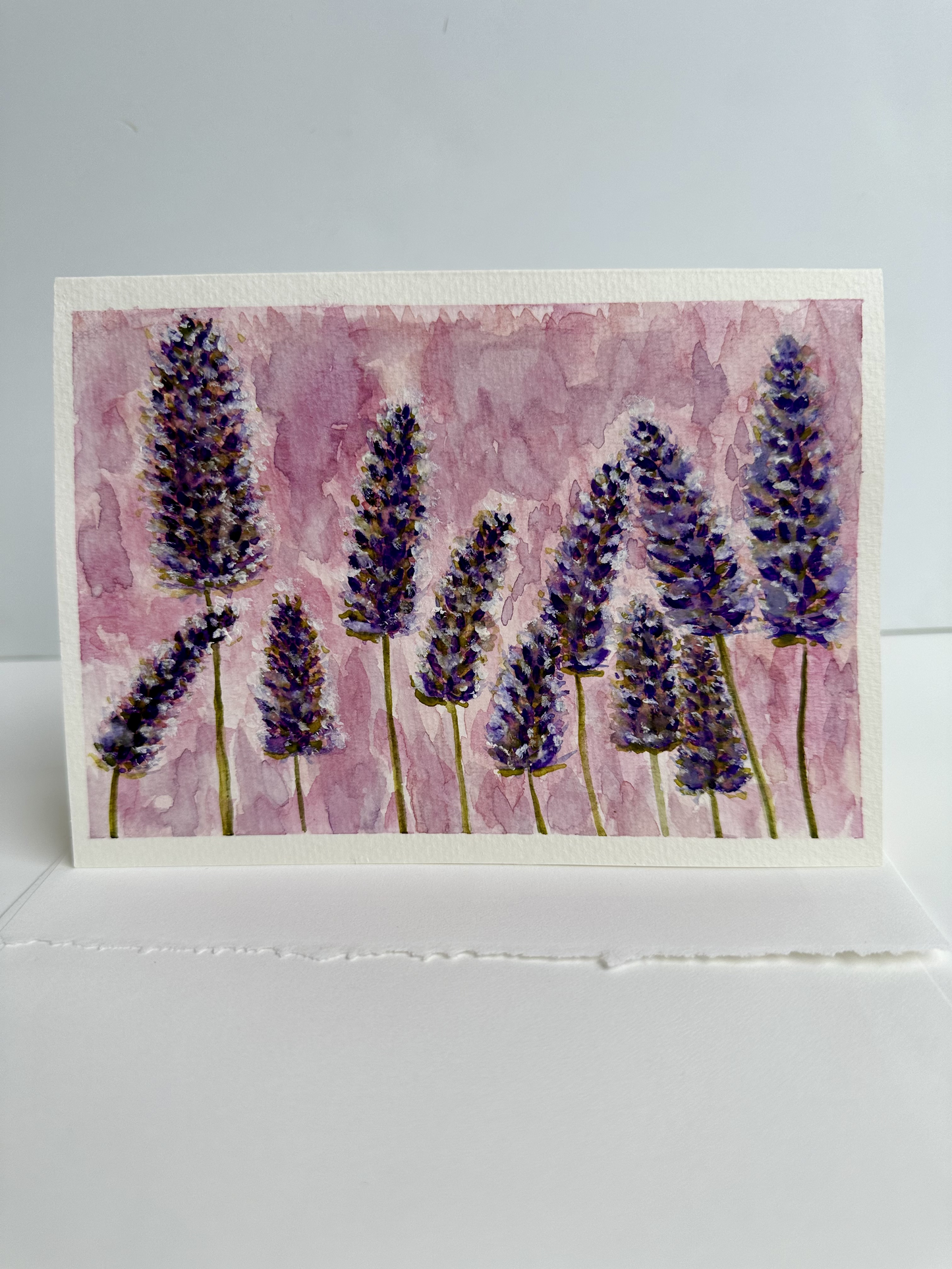 "Lavender" Original Watercolor Card