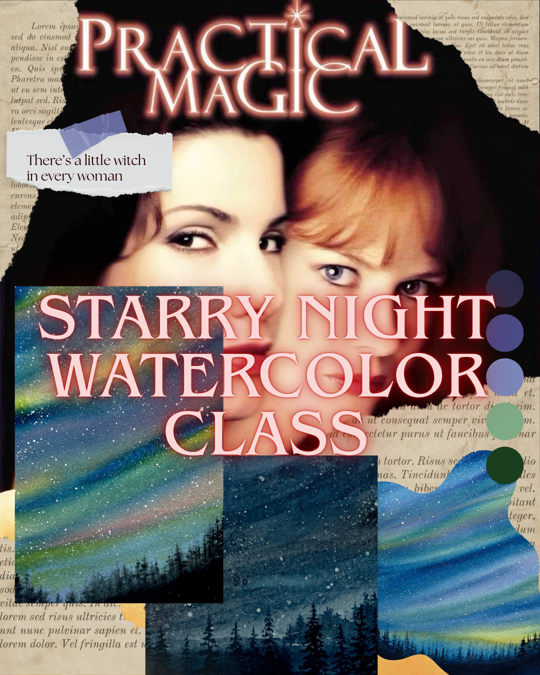 Practical Magic's Starry Night Watercolor Class